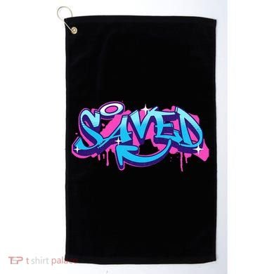 Saved Christian Graffiti Art Retro 80S 90s Golf Towel