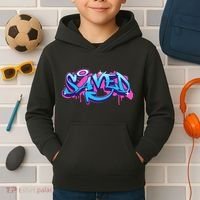 Saved Christian Graffiti Art Retro 80S 90s Kids Hoodie thumb 2