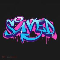 Saved Christian Graffiti Art Retro 80S 90s Kids Hoodie thumb 5