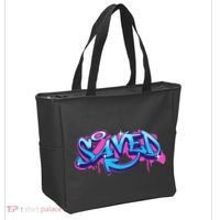 Saved Christian Graffiti Art Retro 80S 90s Tote Bag thumb 2