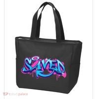 Saved Christian Graffiti Art Retro 80S 90s Tote Bag thumb 3