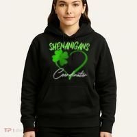 Shenanigans Coordinator Green Heart Shamrock St Patricks Day Hoodie thumb 5