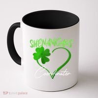 Shenanigans Coordinator Green Heart Shamrock St Patricks Day Coffee Mug thumb 0
