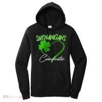 Shenanigans Coordinator Green Heart Shamrock St Patricks Day Women's Hoodie thumb 0