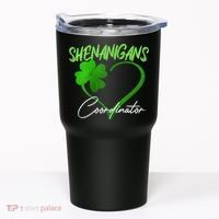 Shenanigans Coordinator Green Heart Shamrock St Patricks Day Tumbler thumb 0
