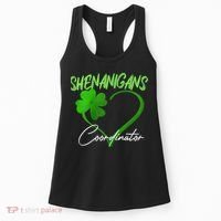 Shenanigans Coordinator Green Heart Shamrock St Patricks Day Women's Tank Top thumb 0
