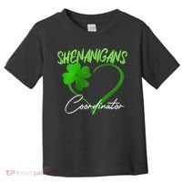 Shenanigans Coordinator Green Heart Shamrock St Patricks Day Toddler T-Shirt thumb 0