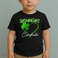 Shenanigans Coordinator Green Heart Shamrock St Patricks Day Toddler T-Shirt thumb 2