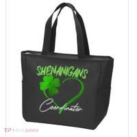 Shenanigans Coordinator Green Heart Shamrock St Patricks Day Tote Bag thumb 3