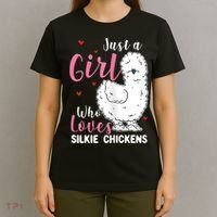 Silkie Chicken Girl Who Loves Silkie Chickens T-Shirt thumb 4