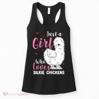 Silkie Chicken Girl Who Loves Silkie Chickens Women's Tank Top thumb 0