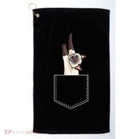Siamese Cat Gift Love My Siamese Cat Funny Gift Golf Towel thumb 0