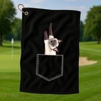 Siamese Cat Gift Love My Siamese Cat Funny Gift Golf Towel thumb 1