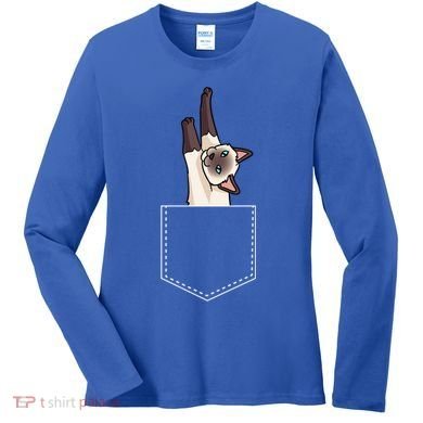 Siamese Cat Gift Love My Siamese Cat Funny Gift Women's Long Sleeve Shirt