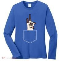 Siamese Cat Gift Love My Siamese Cat Funny Gift Women's Long Sleeve Shirt thumb 0