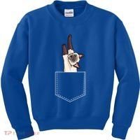 Siamese Cat Gift Love My Siamese Cat Funny Gift Kids Sweatshirt thumb 0