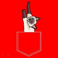Siamese Cat Gift Love My Siamese Cat Funny Gift Santa Hat thumb 1