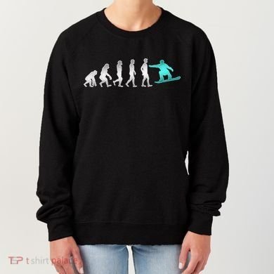 Snowboarding Cute Gift Evolution Of Snowboarder Gift Women's Sweatshirt