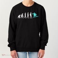Snowboarding Cute Gift Evolution Of Snowboarder Gift Women's Sweatshirt thumb 0