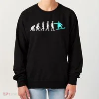 Snowboarding Cute Gift Evolution Of Snowboarder Gift Women's Sweatshirt thumb 0