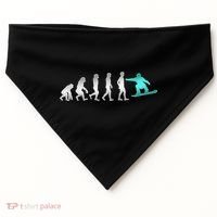 Snowboarding Cute Gift Evolution Of Snowboarder Gift USA-Made Doggie Bandana thumb 0