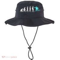 Snowboarding Cute Gift Evolution Of Snowboarder Gift Bucket Hat thumb 0