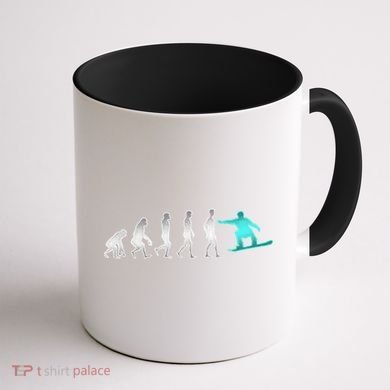 Snowboarding Cute Gift Evolution Of Snowboarder Gift Coffee Mug back