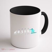 Snowboarding Cute Gift Evolution Of Snowboarder Gift Coffee Mug thumb 1