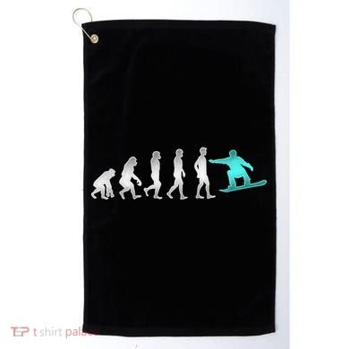 Snowboarding Cute Gift Evolution Of Snowboarder Gift Golf Towel