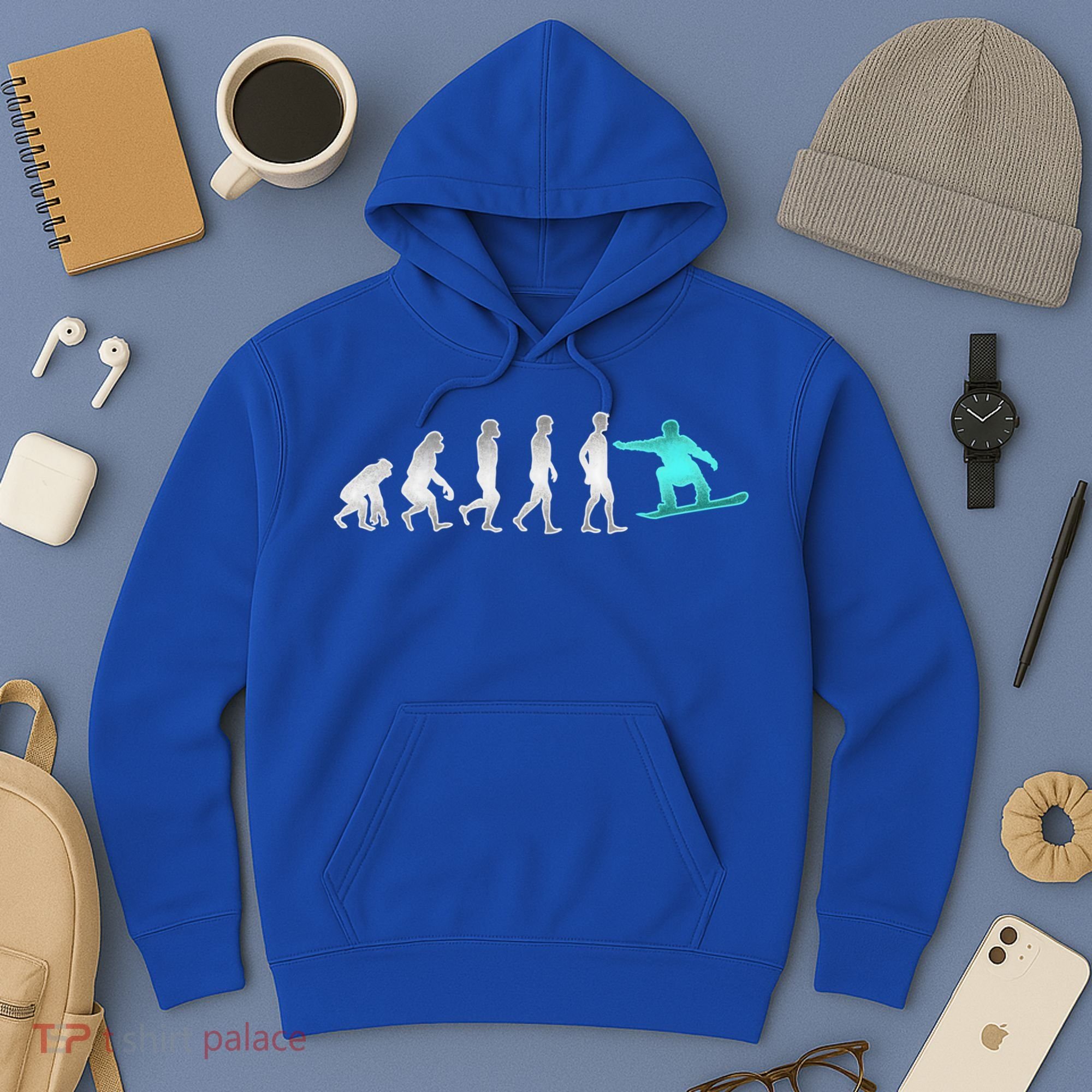 Snowboarding Cute Gift Evolution Of Snowboarder Gift Hoodie