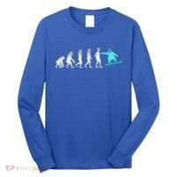 Snowboarding Cute Gift Evolution Of Snowboarder Gift Long Sleeve Shirt thumb 0
