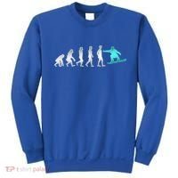 Snowboarding Cute Gift Evolution Of Snowboarder Gift Sweatshirt thumb 0