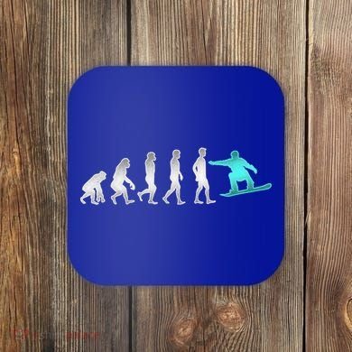 Snowboarding Cute Gift Evolution Of Snowboarder Gift Coaster