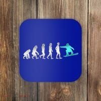 Snowboarding Cute Gift Evolution Of Snowboarder Gift Coaster thumb 0