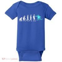 Snowboarding Cute Gift Evolution Of Snowboarder Gift Baby Bodysuit thumb 0