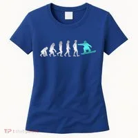 Snowboarding Cute Gift Evolution Of Snowboarder Gift Women's T-Shirt thumb 0