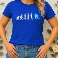 Snowboarding Cute Gift Evolution Of Snowboarder Gift Women's T-Shirt thumb 2