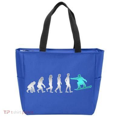 Snowboarding Cute Gift Evolution Of Snowboarder Gift Tote Bag