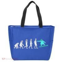 Snowboarding Cute Gift Evolution Of Snowboarder Gift Tote Bag thumb 0
