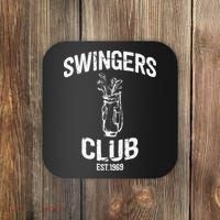 Swingers Club Golf Clubs Funny Golf Sarcastic Golfing Coaster thumb 0