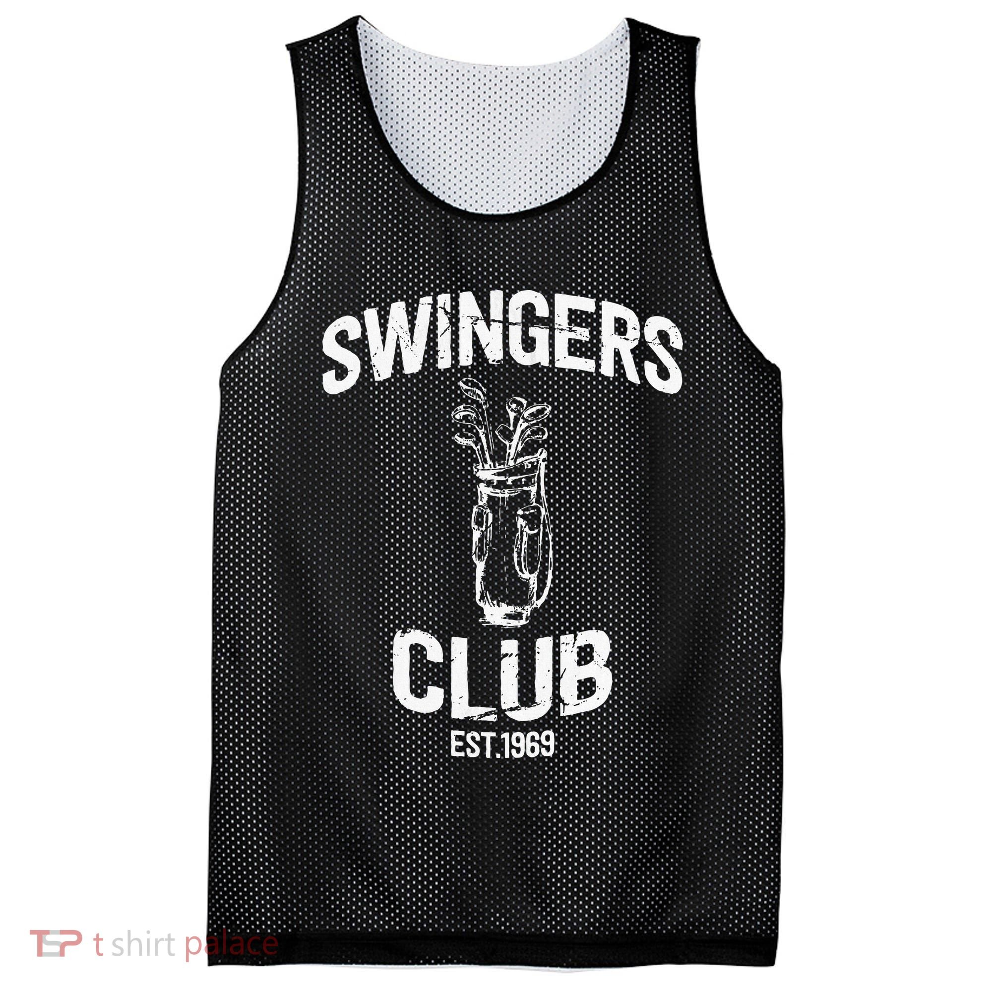 Swingers Club Golf Clubs Funny Golf Sarcastic Golfing Mesh Reversible Basketball Jersey Tank