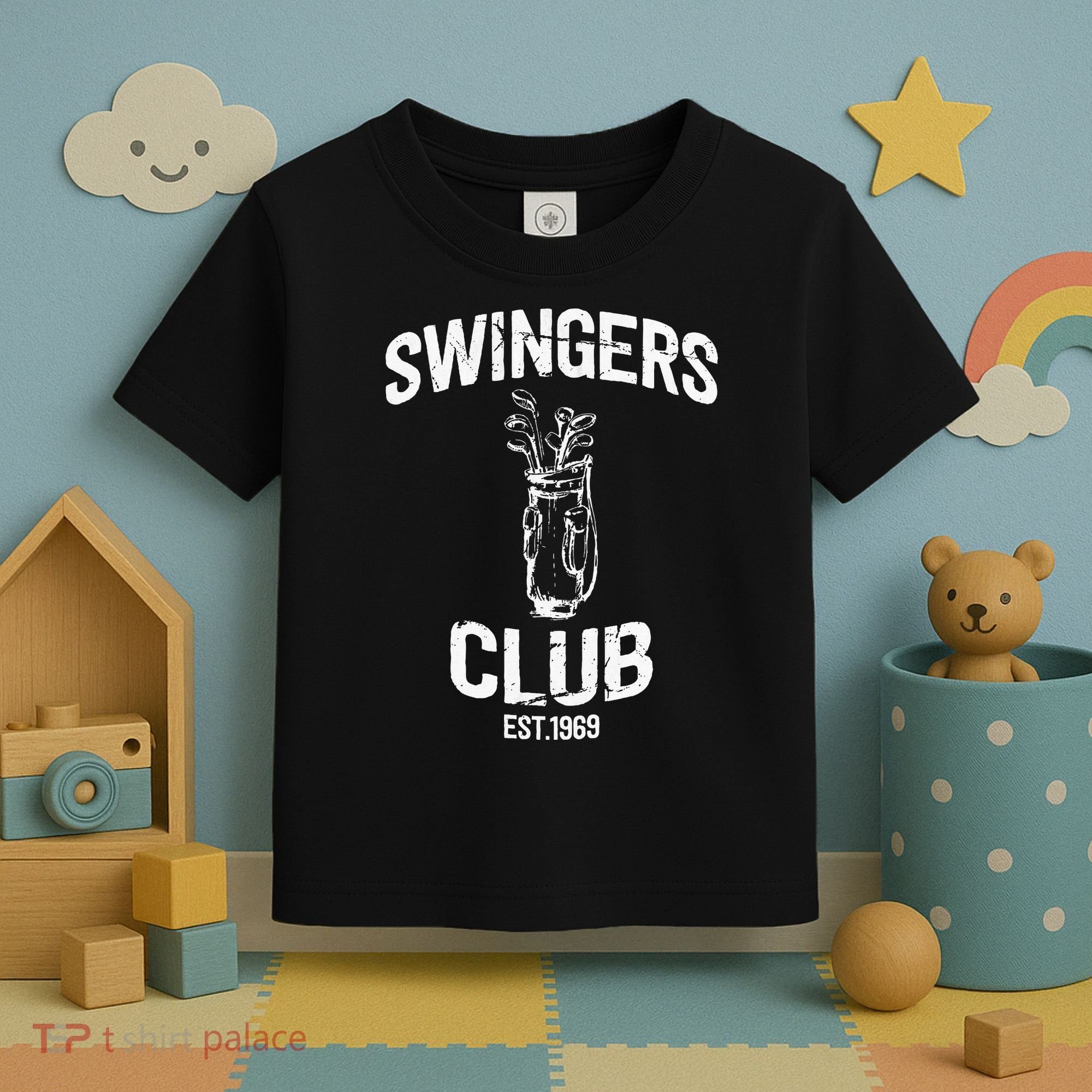 Swingers Club Golf Clubs Funny Golf Sarcastic Golfing Toddler T-Shirt