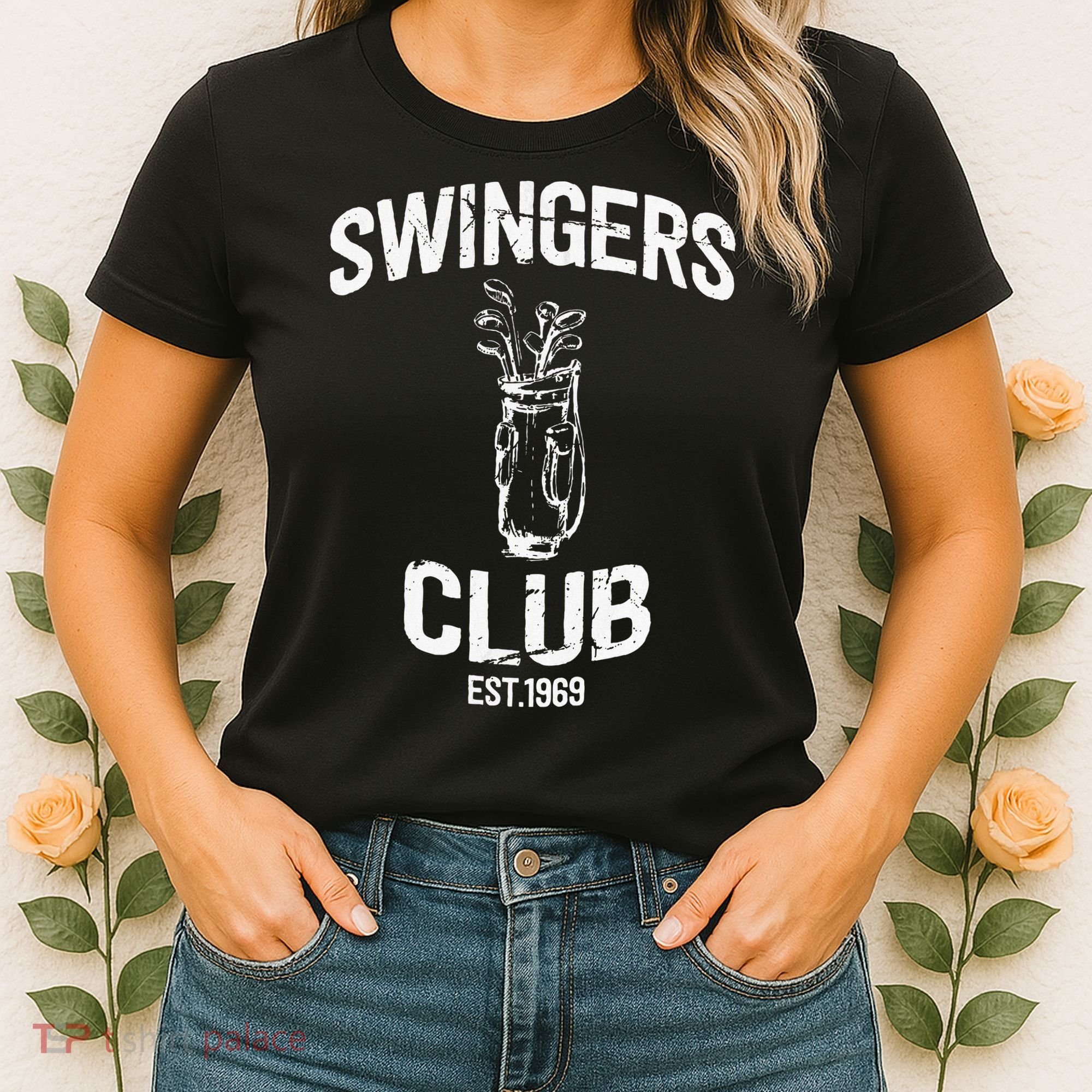 Swingers Club Golf Clubs Funny Golf Sarcastic Golfing Women's T-Shirt