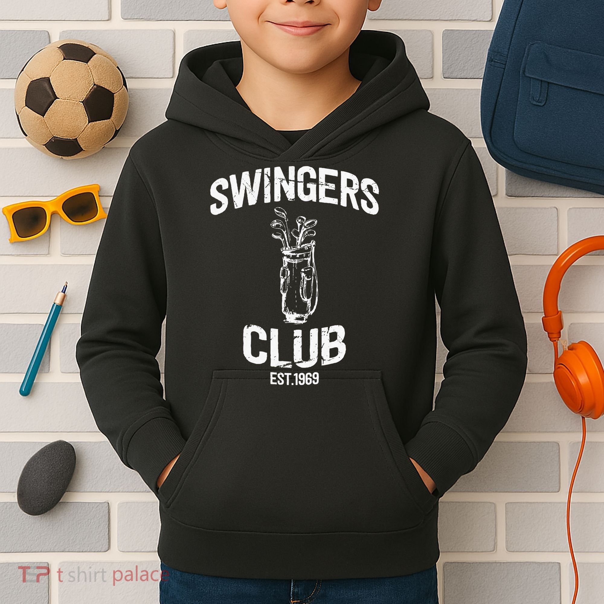 Swingers Club Golf Clubs Funny Golf Sarcastic Golfing Kids Hoodie