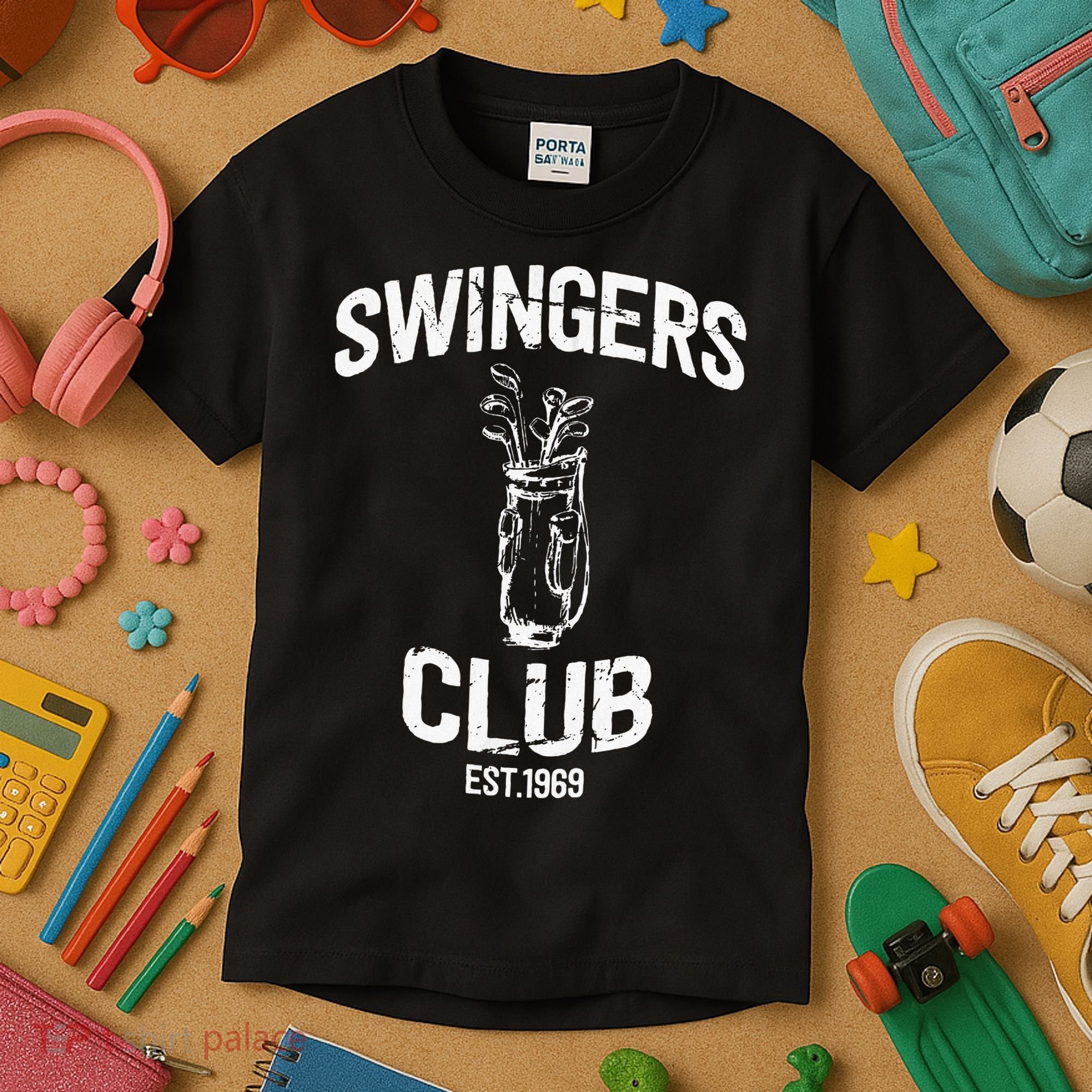 Swingers Club Golf Clubs Funny Golf Sarcastic Golfing Kids T-Shirt