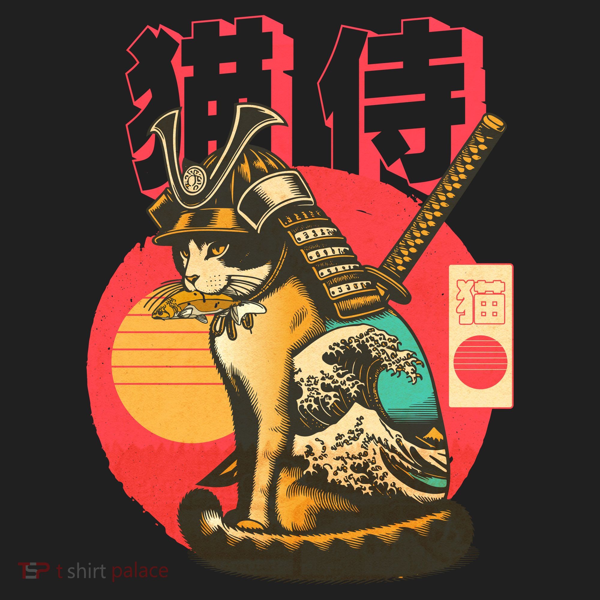 Samurai Cat Graphic Women's Sweatshirt