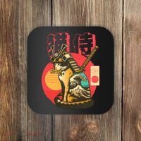 Samurai Cat Graphic Coaster thumb 0