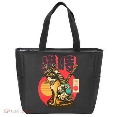 Samurai Cat Graphic Tote Bag