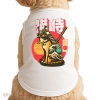Samurai Cat Graphic Doggie Tank thumb 0