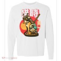 Samurai Cat Graphic Comfort Colors Heavyweight Long Sleeve T-Shirt thumb 0